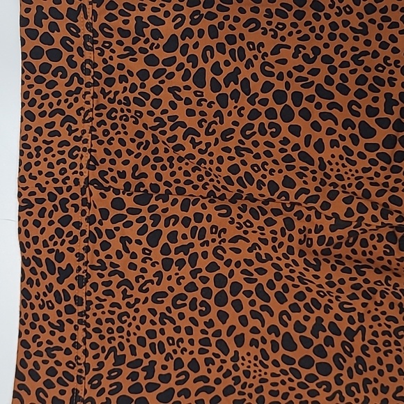 Lands' End Starfish Ankle Legging Leopard Print Mid Waist Rise Crop Yoga Pants - Picture 15 of 17